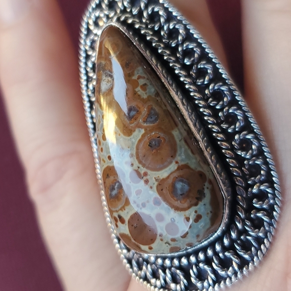 New Asteroid Jasper Silver Ring. - Picture 3 of 11